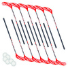 Tempish FLOW set čierna / červená, 100cm (=110cm), 8x ľavá + 4x pravá, (15 a viac rokov)