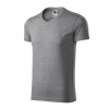 Malfini A.S. Tričko pánske Slim Fit V-neck146 Farba: Tmavosivý melír, Veľkosť: XXL