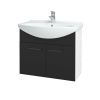Dreja Umývadlová skriňa TAKE IT SZD2 75 - N01 Biela lesk / Úchytka T06 / N03 Graphite