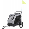 Vozík za bicykel, s funkciou rýchleho skladania L 74 x 95 x 103/143 cm šedý