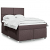 Box spring postel s matrací tmavě hnědá 140x200 cm textil Hnědá 3292807