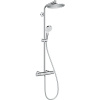 HANSGROHE Crometta S Showerpipe nástenný sprchový systém s termostatom, horná sprcha 1jet priemer 240 mm, ručná sprcha 2jet, chróm, 27267000