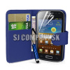 Kožený obal Samsung Galaxy Ace 2 – Wallet – tmavo-modrá