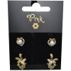 Pozlátené náušnice SET 4 ks DARY MORA s PERLY