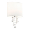 Searchlight Nina Wall Light - Chrome, Crystal & Fabric Shade