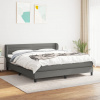 vidaXL Boxspring posteľ s matracom tmavosivá 160x200 cm látka - Sivá - 8993-150765