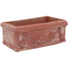 Terakotový kvetináč truhlík s toskánskym dekorom girlandy 26 cm 34960