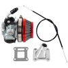 Karburátor tuning 15 mm minibike, minicross, ATV 49cc - sada červená