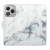 Flip pouzdro iSaprio na mobil Honor 400 Lite - SilverMarble 15 s kapsičkami na karty (Knížkové flipové pouzdro iSaprio pro mobil Honor 400 Lite - SilverMarble 15 - elegantní obal s kapsami, stojánkem