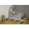 MAXIDO Dětská postel domeček Zara s přistýlkou 180x80 šedá (Český výrobek)