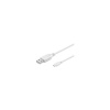 PremiumCord Kabel micro USB 2.0, A-B 3m, bílá (ku2m3fw)
