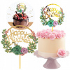 TOPPER NA TORT DEKORÁCIA NÁPIS HAPPY BIRTHDAY