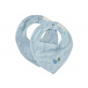 Little Dutch Podbradník bandana 2 ks Pure Denim Blue