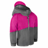 UNUO Detská softshellová bunda s bambusovým úpletom STREET, Šedá, Fuchsiová Veľkosť: 146 - 152