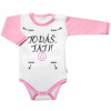 Body dlhý rukáv s vtipným textom Baby Nellys, To dáš Tati!, veľ. 74, holka 86 (12-18m)