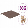 Vankúš na záhradný nábytok - Vankúše stoličky Vidaxl, 6 ks, farebný taupe, 5 (Vankúše stoličky Vidaxl, 6 ks, farebný taupe, 5)