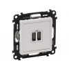 LEGRAND VALENA LIFE dvojitá nabíjačka USB biela 753112