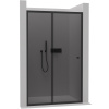 Cerano Varone, posuvné sprchové posuvné dvere 130x195 cm, 6mm šedé sklo, čierny profil, CER-CER-429535