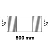 Dvojitá potrubní vsuvka Kirchhoff 21 mm (vnější závit 1/2 ) x 800 mm pozinkovaná