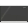 GEBERIT Omega60 Square dvojčinné ovládacie tlačidlo, zalícované, čierna/lesklý chróm, 115.081.SJ.1
