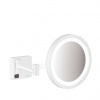 Hansgrohe Kozmetické zrkadlo AddStoris s LED osvetlením, biele matné, 41790700