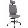 DENIOS kancelárske kreslo Stilo ES operator, Syncro Activ Balance, AL opora nôh-kruh a krku, sivá