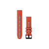 Garmin Silikonový remienok QuickFit 22 - Flame Red/Graphite