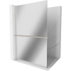 Mexen Kioto+ L sprchový panel s poličkou Walk-in 90 x 200 cm, zrkadlo, nerezová oceľ - 800-090-123-97-50