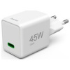 Hama Supermini 45W GaN PD/QC 1x USB-C biely