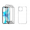 4PACK - 3x ochranné tvrdené sklo + priesvitný kryt - iPhone 12 Pro Max
