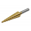 Extol Craft 20051 Vrták stupňovitý TiN, 4-12mm, stupňovanie 1mm, 9 otvorov