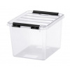 Úložný box, plastový, 3 l, čierne úchytky, SMARTSTORE Classic 3, priehľadný