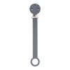 NATTOU Klip na cumlík silikón dark grey 30x2x7 sivá