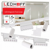 Magnetické lištové LED osvetlenie sada 2m lišta + 6x reflektorová lampa trubica BIELE