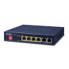 PLANET GSD-604HP sieťový prepínač Nespravované Gigabit Ethernet (10/100/1000) Podpora napájania cez Ethernet (PoE) Modrá (GSD-604HP)