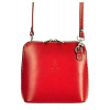 Diva Kožená malá dámská crossbody kabelka červená KK-1702