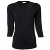 Tee Jays Dámske tričko s 3/4 rukávom - väčšej veľkosti TJ460X Black 3XL