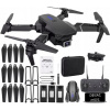 DRON 3 KAMERY MOTORY DVOJITÁ KAMERA LS-E525 4K 3 BATÉRIE 12 NOŽOV VETRA