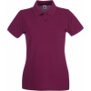 Fruit of the Loom Polokošile Lady-Fit Premium Polo, krátký rukáv, dámská COT16303037001-burgundy S Burgundová