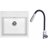 Set Sinks G24128 (dřez Solo 560 Milk 28 + baterie Elasta S Nerez/Černá)