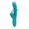 Loveline Flapping G-Spot Butterfly Vibrator Peacock Blue, silikónový vibrátor na klitoris a bod G 24,5 x 3,9 cm