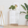 zahrada-XL Dvere skriniek Louvred Design 4 ks Biela 39,5x29,5 cm 4015899