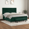 Box spring postel s matrací tmavě zelená 180x200 cm samet 3137740