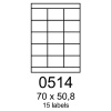 etikety RAYFILM 70x50,8 univerzálne biele R01000514F (1.000 list./A4)
