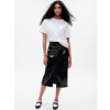 GAP 792684-01 Midi sukně z umělé kůže Černá - 4