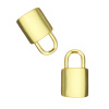 Přívěsek ocelový zámek 16mm Zlacený - 1Ks - 1Ks