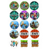 CUKROVÁ TLAČ jedlý obrázok na tortu Cukrová hmota MINECRAFT HRA Sada + TEXT 53