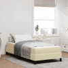Posteľ s boxspringom s matracom Krémová 90 x 190 cm textil
