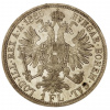 Stříbrná mince 1 zlatník František Josef I. Rakouská ražba 1885