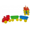 Teddies Vlak + 2 vagóny plast 60cm